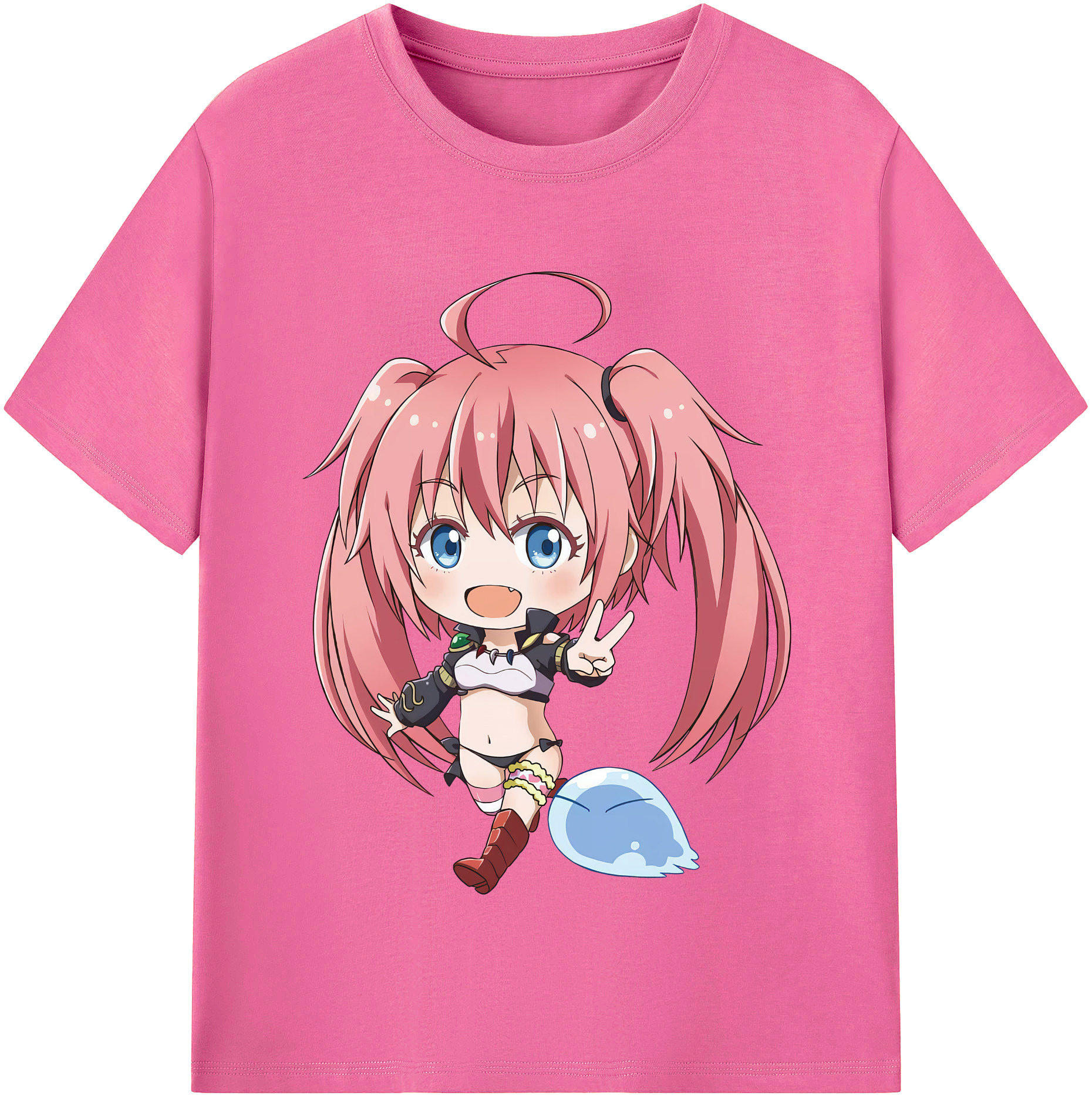 （画像用） 転スラ Regarding Reincarnated to Slime レディースカジュアルプリントTシャツ（綿100％）